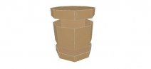 0351 Octagonal Self Locking Double Cover Container - model