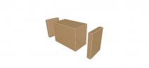 0607 Bliss Style Container with End Flaps - model